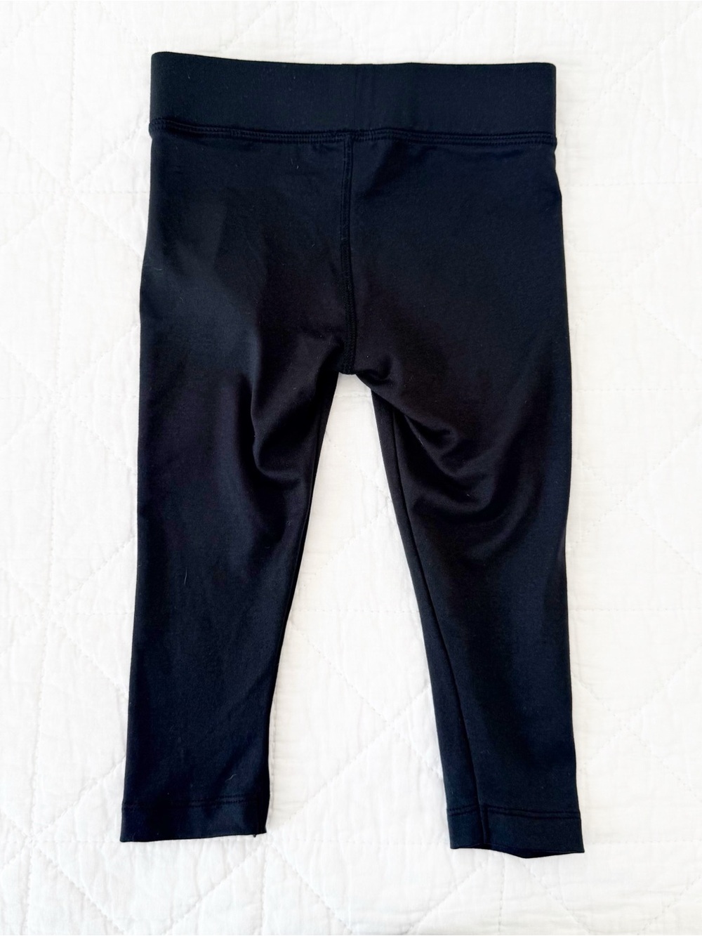 3T Nike Kids Black Leggings White Swoosh - Picture 3 of 3